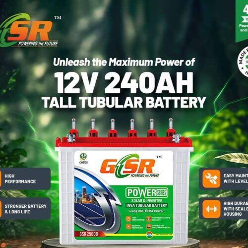 GSR 240ah Tubular Battery