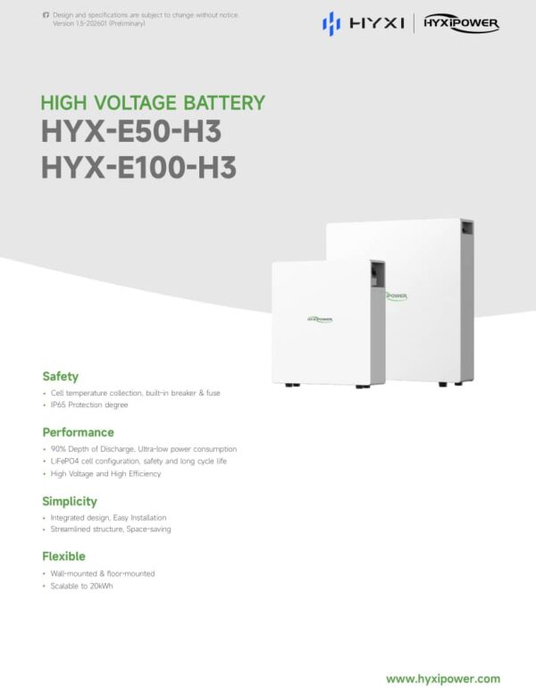 HYXI Power 5kwh 48v Lithium ion Battery